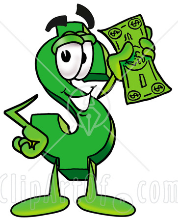 Cartoon Characters Money. cartoon dollar sign eyes.